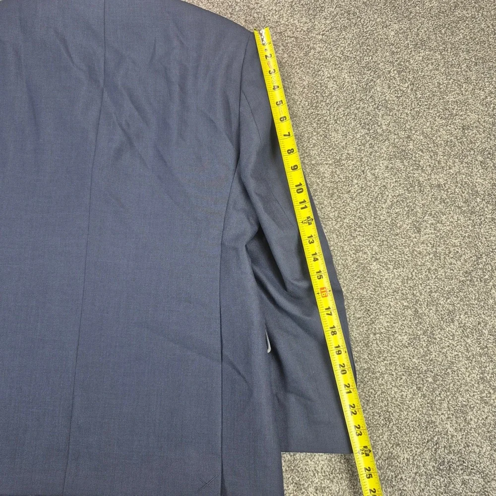 Perry Ellis Portfolio Suit Mens 38S Blue Slim Fit 2-Piece Blazer Pants 32x32